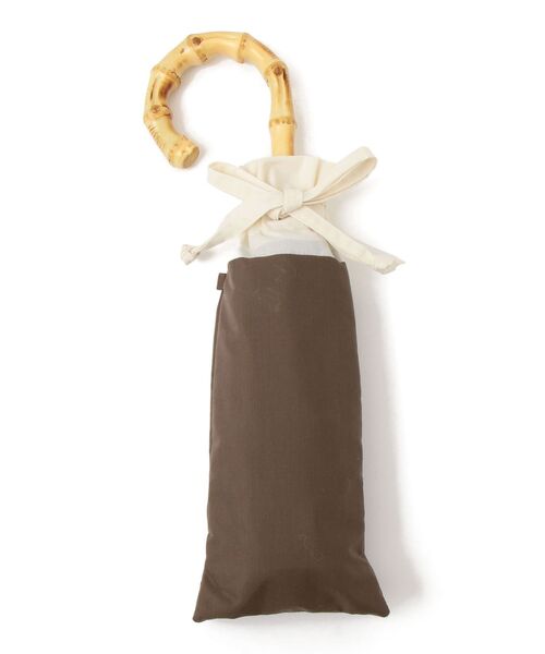 SHIPS（シップス）の「HAISHOKU SHORT 晴雨傘 21SS◇（折りたたみ傘・レディース・ブラウン/ライトグリーン・ONE SIZE）」の5枚目の写真