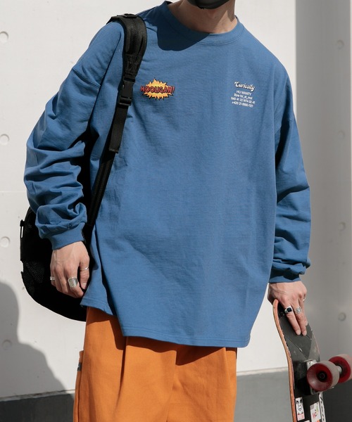 Perushu（ペルーシュ）の「アソートプリントロンT（Tシャツ/カットソー・メンズ・その他/ホワイト/オフホワイト/ブラック/チャコールグレー/サックスブルー・MEDIUM/LARGE/X-LARGE）」の5枚目の写真