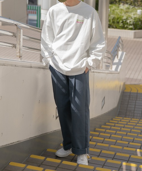 Perushu（ペルーシュ）の「アソートプリントロンT（Tシャツ/カットソー・メンズ・その他/ホワイト/オフホワイト/ブラック/チャコールグレー/サックスブルー・MEDIUM/LARGE/X-LARGE）」の22枚目の写真