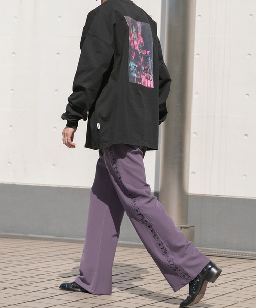 Perushu（ペルーシュ）の「アソートプリントロンT（Tシャツ/カットソー・メンズ・その他/ホワイト/オフホワイト/ブラック/チャコールグレー/サックスブルー・MEDIUM/LARGE/X-LARGE）」の13枚目の写真