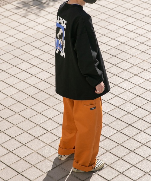 Perushu（ペルーシュ）の「アソートプリントロンT（Tシャツ/カットソー・メンズ・その他/ホワイト/オフホワイト/ブラック/チャコールグレー/サックスブルー・MEDIUM/LARGE/X-LARGE）」の14枚目の写真