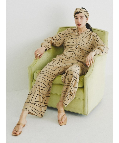 styling/（スタイリング）の「styling×gelato piqueリラックスオールインワン（つなぎ/オールインワン・レディース・ブラック/ベージュ・FREE）」の2枚目の写真