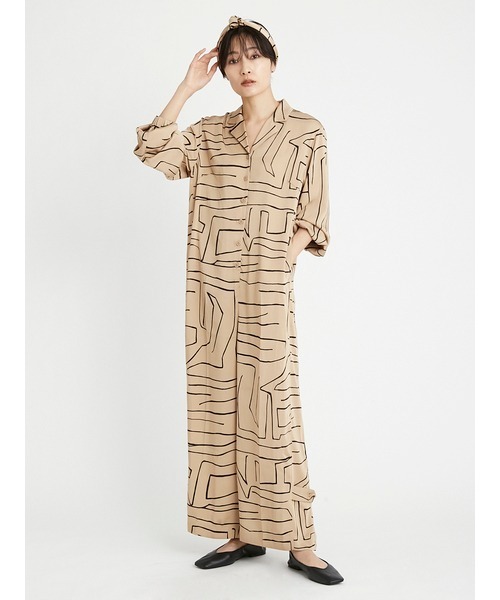 styling/（スタイリング）の「styling×gelato piqueリラックスオールインワン（つなぎ/オールインワン・レディース・ブラック/ベージュ・FREE）」の12枚目の写真