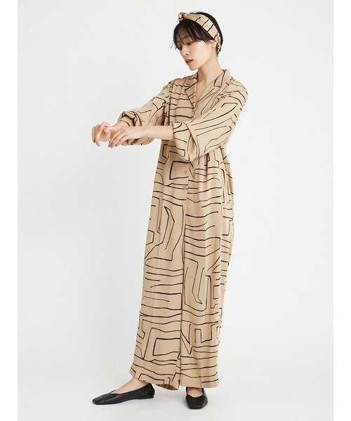 styling/（スタイリング）の「styling×gelato piqueリラックスオールインワン（つなぎ/オールインワン・レディース・ブラック/ベージュ・FREE）」の5枚目の写真