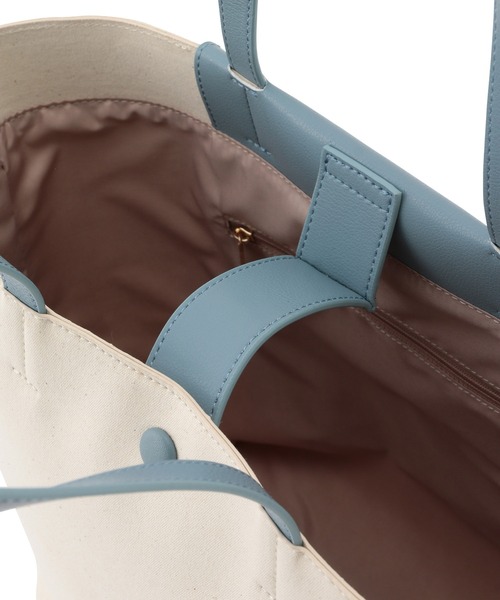 ROPE' PICNIC(ロペピクニック)の「カラー合皮×キャンバスA4トートバッグ(トートバッグ・レディース・ブラック/ブルー/イエロー・FREE)」の14枚目の写真