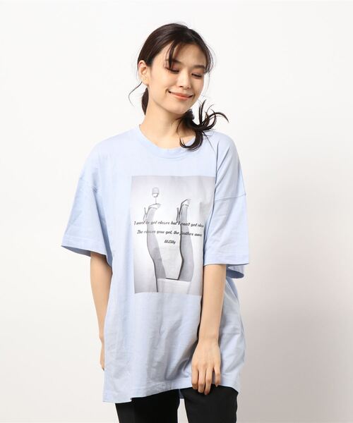 lilLilly（リルリリー）の「グラフィックプリントＴシャツ（Tシャツ/カットソー・レディース・ホワイト/ブラック/ブルー・FREE）」の18枚目の写真