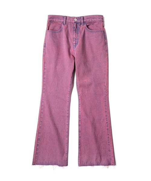 Lyta（リタ）の「フレアカラーデニムパンツ（デニムパンツ・レディース・グリーン/ライトパープル・M/L）」の7枚目の写真