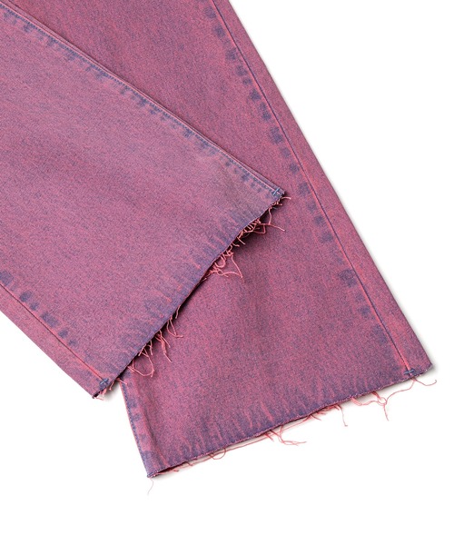 Lyta（リタ）の「フレアカラーデニムパンツ（デニムパンツ・レディース・グリーン/ライトパープル・M/L）」の8枚目の写真