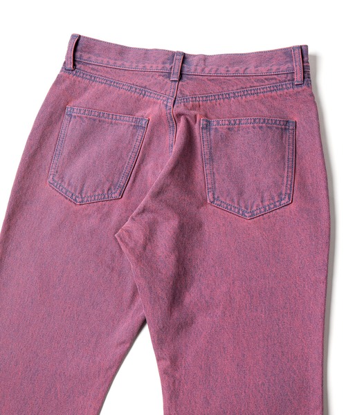 Lyta（リタ）の「フレアカラーデニムパンツ（デニムパンツ・レディース・グリーン/ライトパープル・M/L）」の6枚目の写真