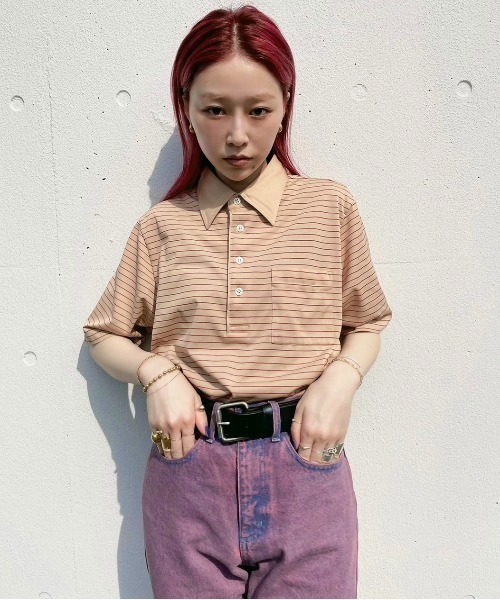 Lyta（リタ）の「フレアカラーデニムパンツ（デニムパンツ・レディース・グリーン/ライトパープル・M/L）」の12枚目の写真