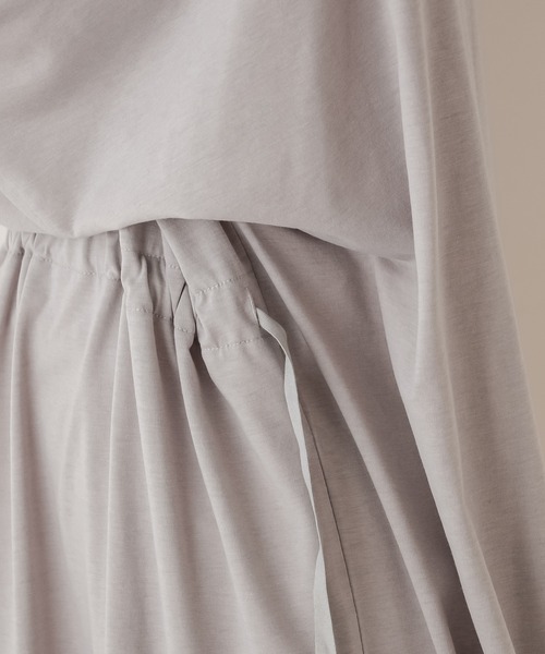 PUAL CE CIN（ピュアルセシン）の「【Du noir】シルケットワンピース（Tシャツ/カットソー・レディース・ホワイト/ブラック/グレー・FREE）」の14枚目の写真