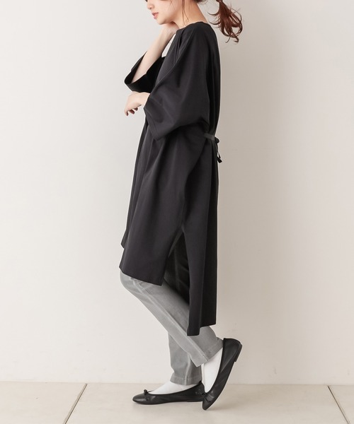 PUAL CE CIN（ピュアルセシン）の「【Du noir】シルケットワンピース（Tシャツ/カットソー・レディース・ホワイト/ブラック/グレー・FREE）」の13枚目の写真