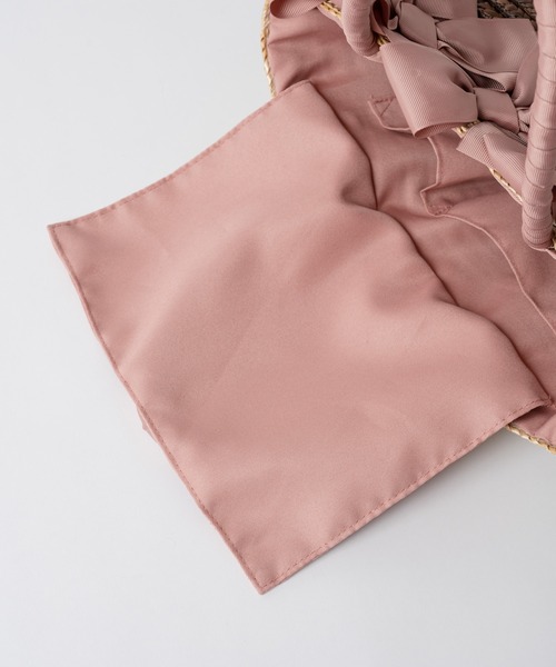 Rewde(ルゥデ)の「リボン付カゴバッグ(1R18-KB4001)(かごバッグ・レディース・ブラック/グレー/ピンク・FREE)」の9枚目の写真