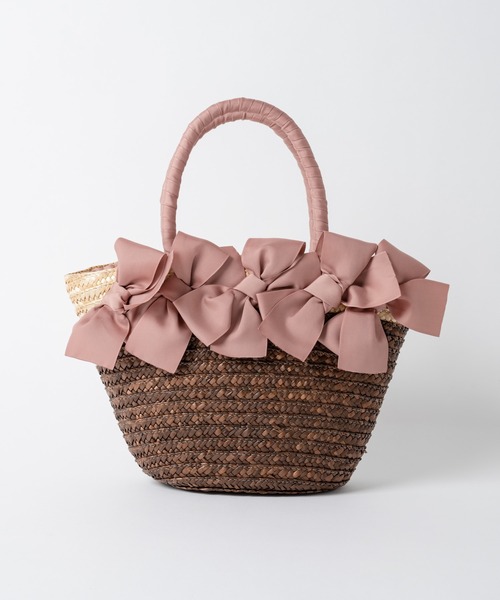 Rewde(ルゥデ)の「リボン付カゴバッグ(1R18-KB4001)(かごバッグ・レディース・ブラック/グレー/ピンク・FREE)」の14枚目の写真