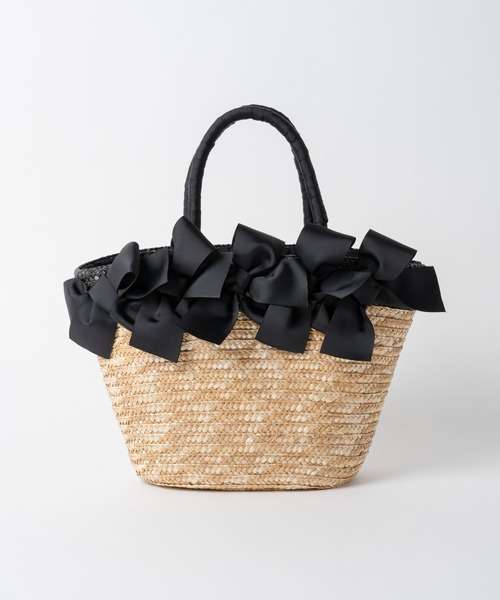 Rewde(ルゥデ)の「リボン付カゴバッグ(1R18-KB4001)(かごバッグ・レディース・ブラック/グレー/ピンク・FREE)」の13枚目の写真