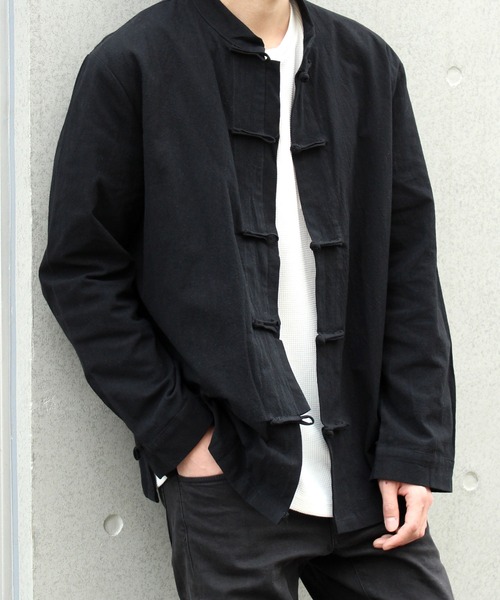 yield(イールド)の「【yield select apparel】KUNG-FU SHIRT カンフーシャツ チャイナシャツ ビック シルエット 無地 シャツ(シャツ/ブラウス・メンズ・ホワイト/ブラック/グレー/オリーブ・X-LARGE/MEDIUM/LARGE)」の17枚目の写真