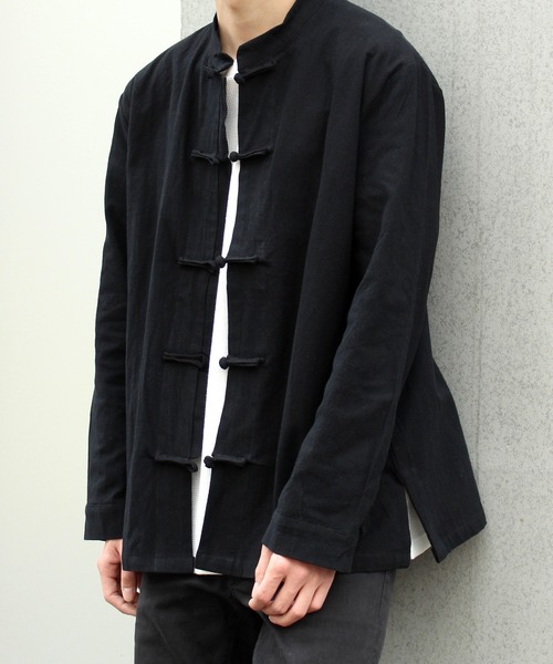 yield(イールド)の「【yield select apparel】KUNG-FU SHIRT カンフーシャツ チャイナシャツ ビック シルエット 無地 シャツ(シャツ/ブラウス・メンズ・ホワイト/ブラック/グレー/オリーブ・X-LARGE/MEDIUM/LARGE)」の20枚目の写真