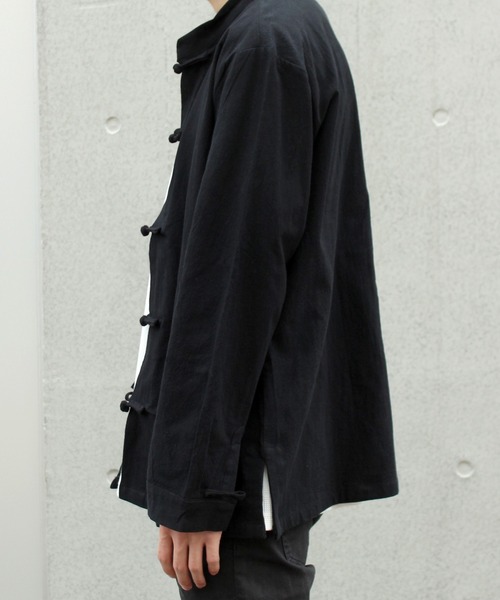 yield(イールド)の「【yield select apparel】KUNG-FU SHIRT カンフーシャツ チャイナシャツ ビック シルエット 無地 シャツ(シャツ/ブラウス・メンズ・ホワイト/ブラック/グレー/オリーブ・X-LARGE/MEDIUM/LARGE)」の21枚目の写真