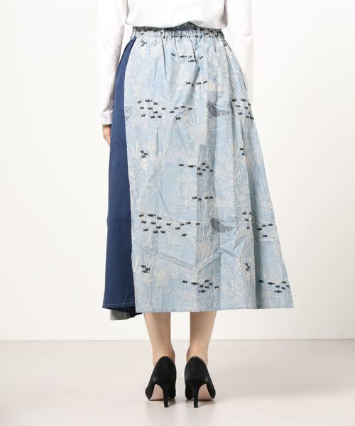 FUNALIVE（ファンアライブ）の「【Emago.】刺繍切替ラップスカート（スカート・レディース・アイボリー/ブルー・FREE）」の12枚目の写真