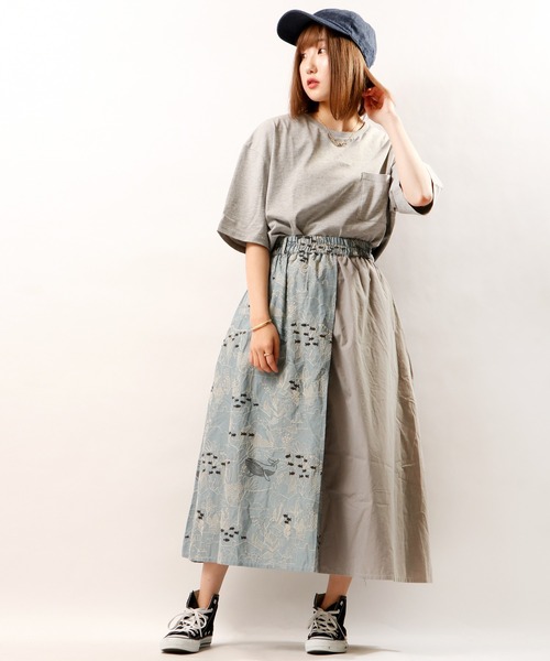 FUNALIVE（ファンアライブ）の「【Emago.】刺繍切替ラップスカート（スカート・レディース・アイボリー/ブルー・FREE）」の10枚目の写真