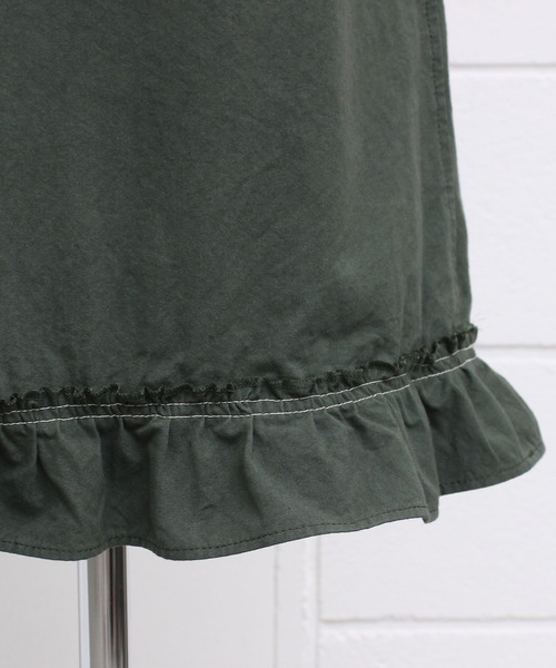 Malle（マル）の「malle ポプリンワッシャー　裾フリルスカート（スカート・レディース・グリーン/キナリ/ブラック・FREE）」の21枚目の写真