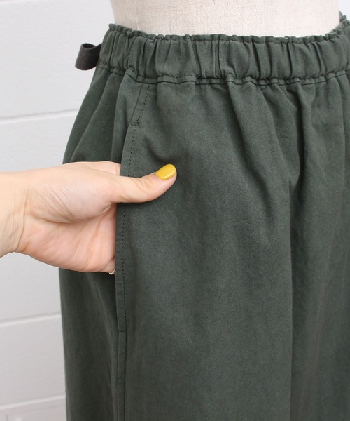 Malle（マル）の「malle ポプリンワッシャー　裾フリルスカート（スカート・レディース・グリーン/キナリ/ブラック・FREE）」の22枚目の写真