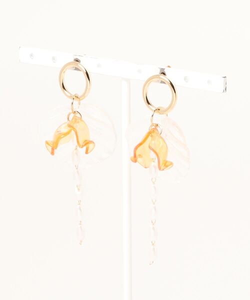 Ein(アイン)の「【Ein】ゆらゆらリーフピアス(ピアス(両耳用)・レディース・ホワイト/パープル/ピンク/グリーン/クリア・FREE)」の5枚目の写真