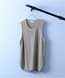 T/C ワッフル ラウンド タンクトップ