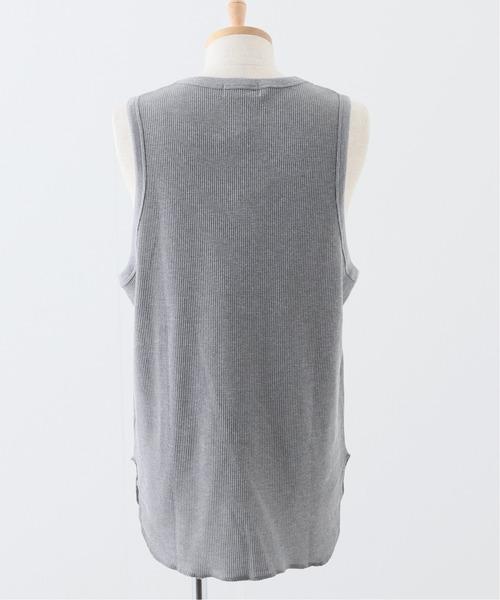 417 EDIFICE（フォーワンセブンエディフィス）の「T/C ワッフル ラウンド タンクトップ（タンクトップ・メンズ・ベージュ/ブラック/ホワイト/チャコールグレー・MEDIUM/X-LARGE/LARGE/SMALL）」の6枚目の写真