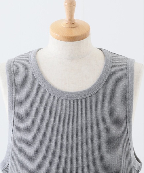 417 EDIFICE（フォーワンセブンエディフィス）の「T/C ワッフル ラウンド タンクトップ（タンクトップ・メンズ・ベージュ/ブラック/ホワイト/チャコールグレー・MEDIUM/X-LARGE/LARGE/SMALL）」の7枚目の写真