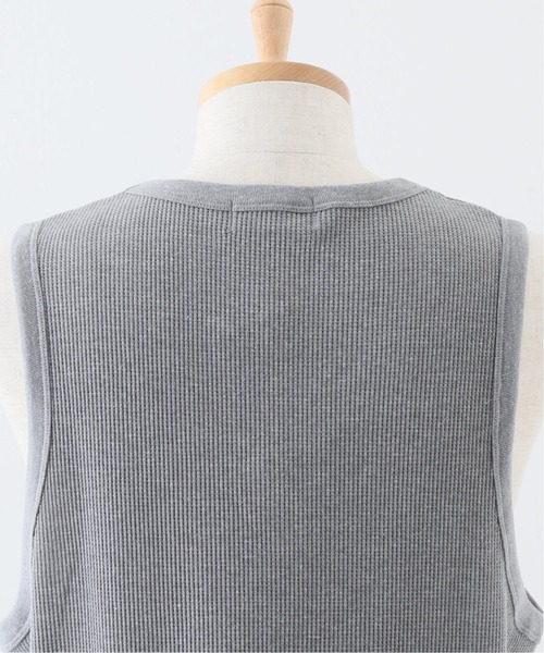 417 EDIFICE（フォーワンセブンエディフィス）の「T/C ワッフル ラウンド タンクトップ（タンクトップ・メンズ・ベージュ/ブラック/ホワイト/チャコールグレー・MEDIUM/X-LARGE/LARGE/SMALL）」の8枚目の写真