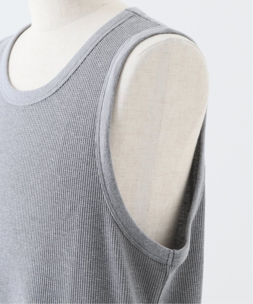 417 EDIFICE（フォーワンセブンエディフィス）の「T/C ワッフル ラウンド タンクトップ（タンクトップ・メンズ・ベージュ/ブラック/ホワイト/チャコールグレー・MEDIUM/X-LARGE/LARGE/SMALL）」の9枚目の写真