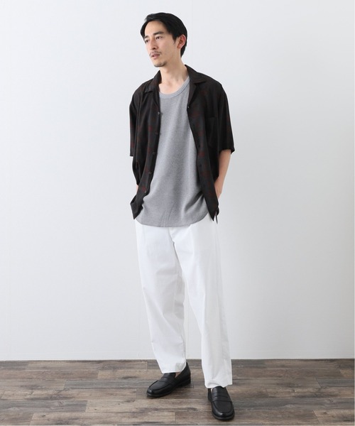 417 EDIFICE（フォーワンセブンエディフィス）の「T/C ワッフル ラウンド タンクトップ（タンクトップ・メンズ・ベージュ/ブラック/ホワイト/チャコールグレー・MEDIUM/X-LARGE/LARGE/SMALL）」の5枚目の写真