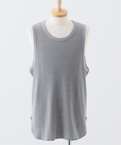 417 EDIFICE（フォーワンセブンエディフィス）の「T/C ワッフル ラウンド タンクトップ（タンクトップ・メンズ・ベージュ/ブラック/ホワイト/チャコールグレー・MEDIUM/X-LARGE/LARGE/SMALL）」の18枚目の写真