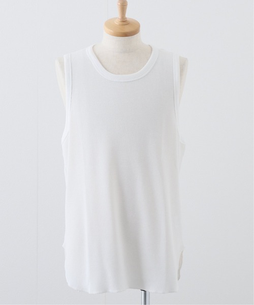 417 EDIFICE（フォーワンセブンエディフィス）の「T/C ワッフル ラウンド タンクトップ（タンクトップ・メンズ・ベージュ/ブラック/ホワイト/チャコールグレー・MEDIUM/X-LARGE/LARGE/SMALL）」の19枚目の写真