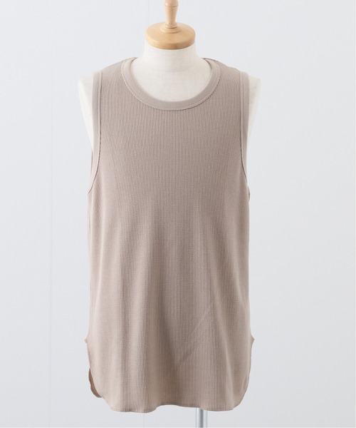 417 EDIFICE（フォーワンセブンエディフィス）の「T/C ワッフル ラウンド タンクトップ（タンクトップ・メンズ・ベージュ/ブラック/ホワイト/チャコールグレー・MEDIUM/X-LARGE/LARGE/SMALL）」の20枚目の写真
