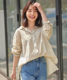 KOBE LETTUCE | インド綿100％サイドスリット入りボリューミーシャツ(シャツ/ブラウス)