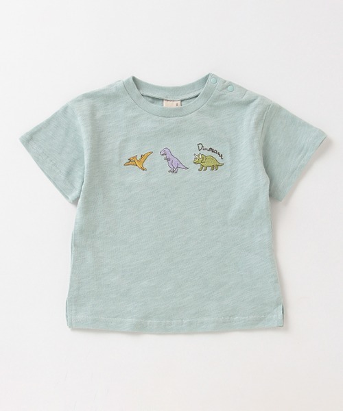 petit main（プティマイン）の「【吸汗涼感】刺しゅうTシャツ（Tシャツ/カットソー・キッズ・ホワイト/レッド/サックスブルー・110cm/120cm/80ｃｍ/100cm/130cm/90cm）」の2枚目の写真