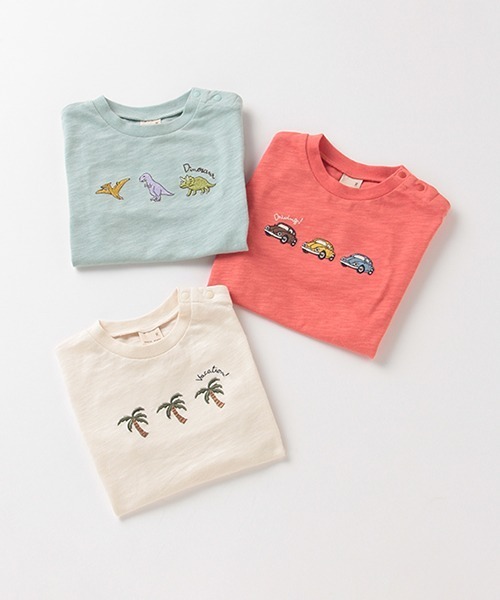 petit main（プティマイン）の「【吸汗涼感】刺しゅうTシャツ（Tシャツ/カットソー・キッズ・ホワイト/レッド/サックスブルー・110cm/120cm/80ｃｍ/100cm/130cm/90cm）」の14枚目の写真