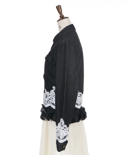 axes femme(アクシーズファム)の「スカラレースGジャン(デニムジャケット・レディース・ワンウォッシュ/ブラック・MEDIUM)」の10枚目の写真