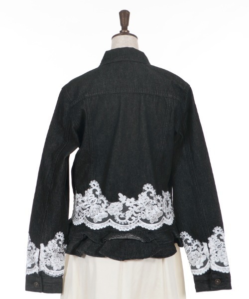 axes femme(アクシーズファム)の「スカラレースGジャン(デニムジャケット・レディース・ワンウォッシュ/ブラック・MEDIUM)」の13枚目の写真