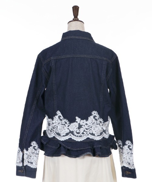 axes femme(アクシーズファム)の「スカラレースGジャン(デニムジャケット・レディース・ワンウォッシュ/ブラック・MEDIUM)」の18枚目の写真