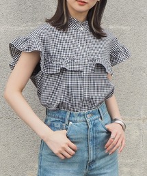 tiptop | フリルフレンチスリーブブラウス(シャツ/ブラウス)