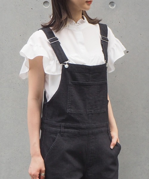 tiptop（ティップトップ）の「フリルフレンチスリーブブラウス（シャツ/ブラウス・レディース・ブラック/オフホワイト/イエロー/A/B/C/D・FREE）」の10枚目の写真