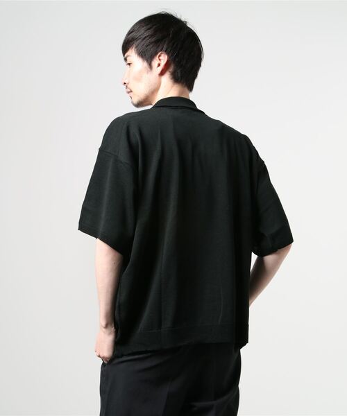 WEGO（ウィゴー）の「WEGO/リネンライクニット半袖ポロ（ニット/セーター・メンズ・ダークオレンジ/ブラック・LARGE/MEDIUM）」の4枚目の写真