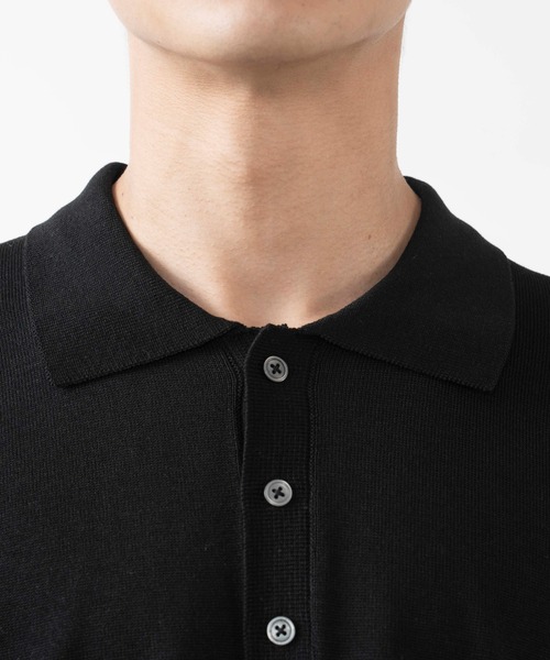 WEGO（ウィゴー）の「WEGO/リネンライクニット半袖ポロ（ニット/セーター・メンズ・ダークオレンジ/ブラック・LARGE/MEDIUM）」の8枚目の写真