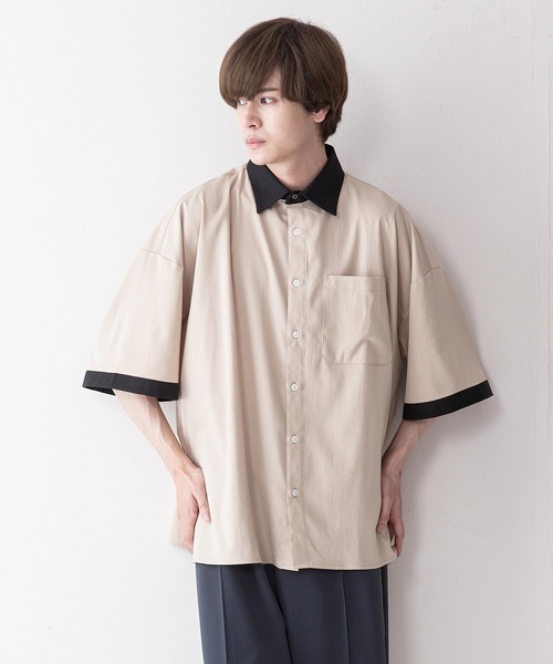UNIIT(ユニット)の「【UNIIT】クレリックルーズビッグシルエットシャツ(シャツ/ブラウス・メンズ・ホワイト/ブラック/ベージュ/ブルー/グレー・LARGE/MEDIUM)」の5枚目の写真
