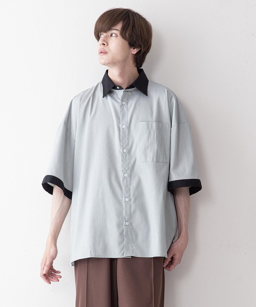 UNIIT(ユニット)の「【UNIIT】クレリックルーズビッグシルエットシャツ(シャツ/ブラウス・メンズ・ホワイト/ブラック/ベージュ/ブルー/グレー・LARGE/MEDIUM)」の4枚目の写真