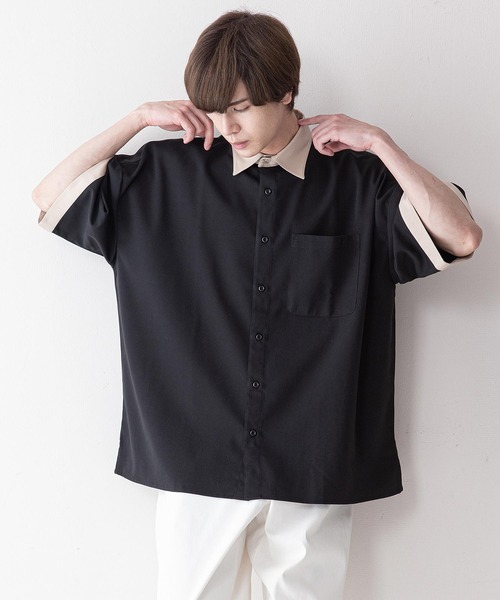 UNIIT(ユニット)の「【UNIIT】クレリックルーズビッグシルエットシャツ(シャツ/ブラウス・メンズ・ホワイト/ブラック/ベージュ/ブルー/グレー・LARGE/MEDIUM)」の3枚目の写真
