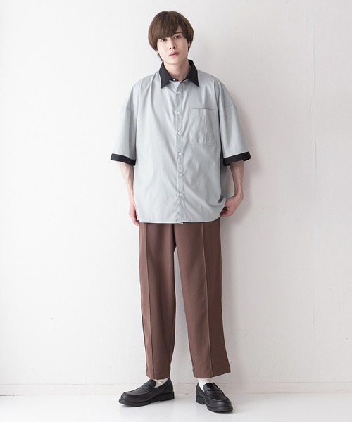 UNIIT(ユニット)の「【UNIIT】クレリックルーズビッグシルエットシャツ(シャツ/ブラウス・メンズ・ホワイト/ブラック/ベージュ/ブルー/グレー・LARGE/MEDIUM)」の22枚目の写真